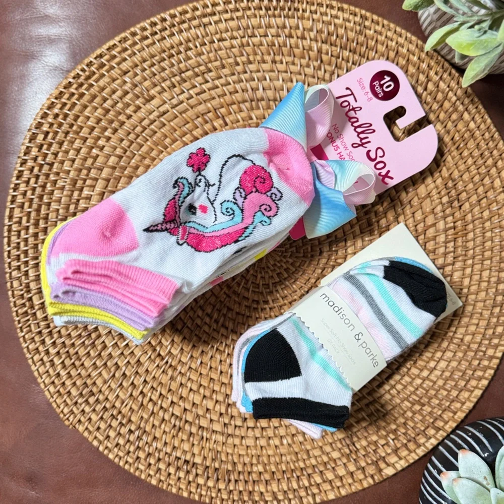 16 Pairs Girls No Show Socks Bundle